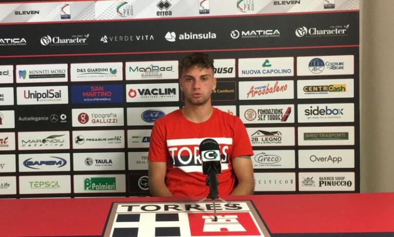 Fancesco Ruocco della Torres nella sala stampa del Vanni Sanna