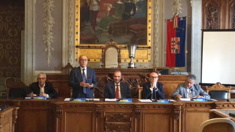 Un momento della presentazione della Supercoppa Del Monte