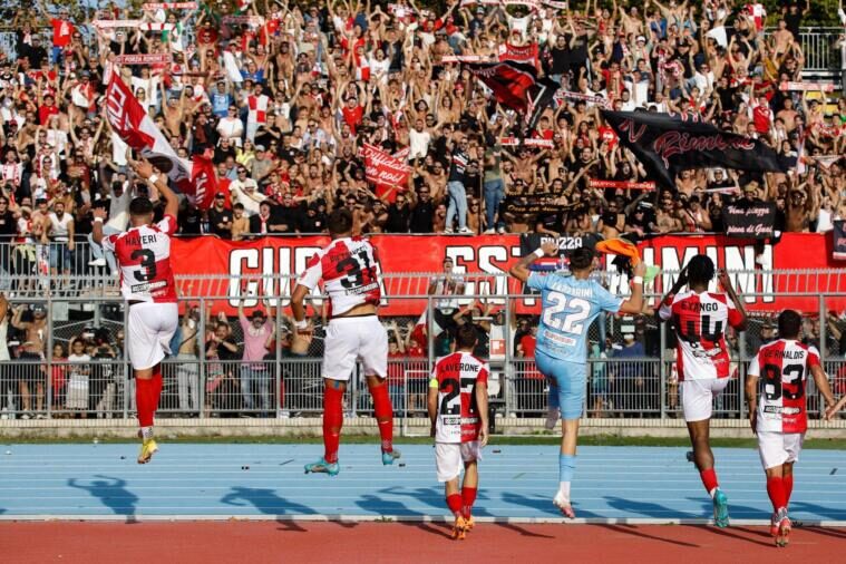 Esultanza Rimini in Serie C | Credit Rimini Calcio