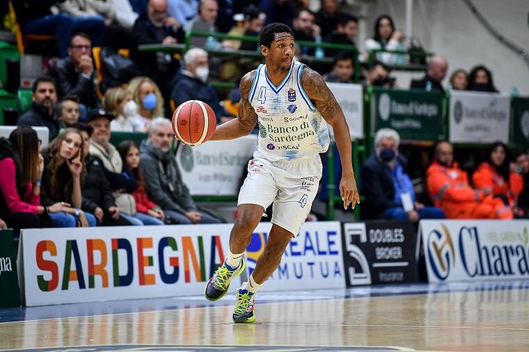 Gerald Robinson in Banco di Sardegna Dinamo Sassari - Givova Scafati | Foto Luigi Canu