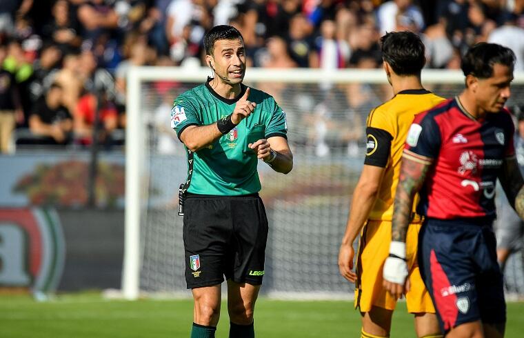 Daniele Rutella arbitro di Cagliari-Pisa | Foto Luigi Canu