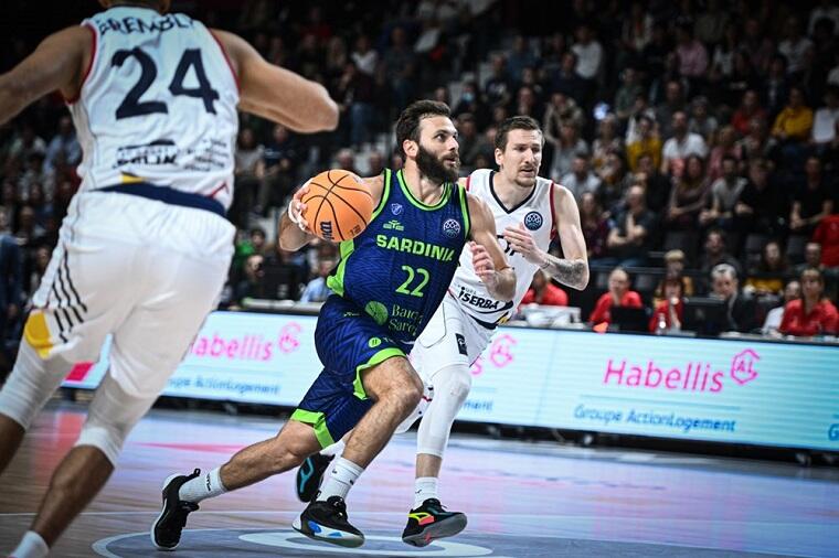 Stefano Gentile in Digione-Dinamo Sassari | Foto FIBA