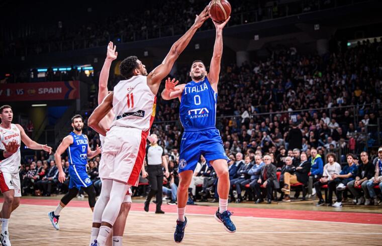 Marco Spissu in azione contro la Spagna | Foto Fiba