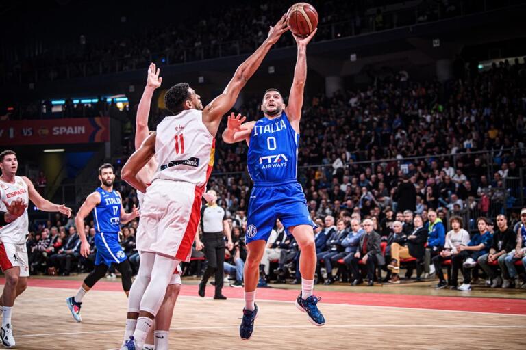 Marco Spissu in azione contro la Spagna | Foto Fiba