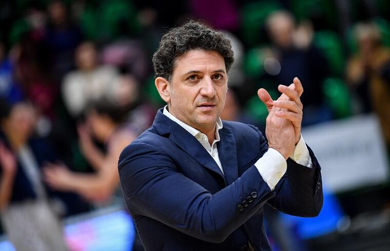 Antonello Restivo al termine di Dinamo Banco di Sardegna Sassari - Allianz Geas Sesto San Giovanni Legabasket Femminile LBF Techfind Serie A1 2022-2023 Sassari, 19/11/2022 Foto L.Canu / Ciamillo-Castoria