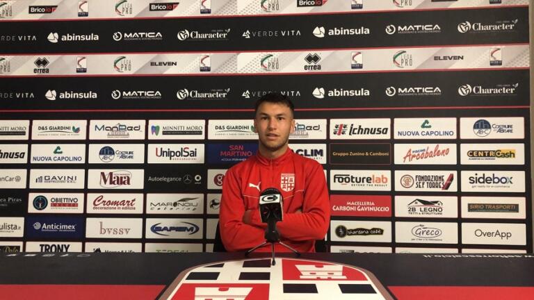 Il centrocampista della Torres Tesio in conferenza stampa