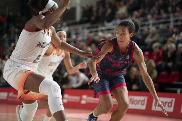 Samantha Thomas in Villeneuve-Dinamo di Eurocup | Foto FIBA