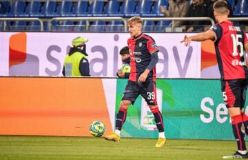 Christos Kourfalidis durante Cagliari-Spal | Foto Luigi Canu