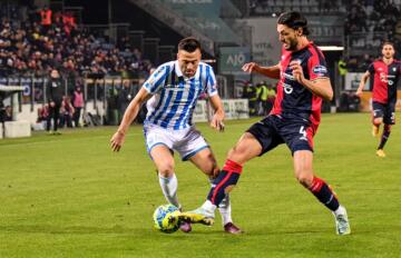 Alberto Dossena durante Cagliari-Spal | Foto Luigi Canu