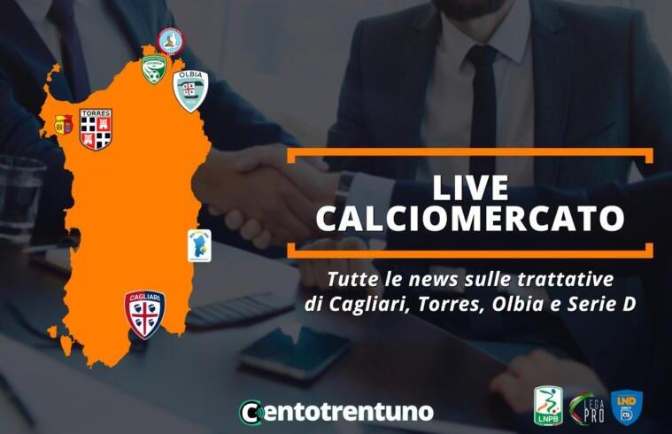 Live Calciomercato invernale 2023. Cagliari, Olbia, Torres, SerieD, Serie B, SerieC