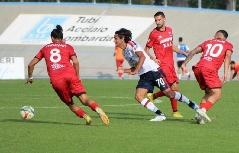 Edoardo Saporiti in azione con l'Aquila Montevarchi