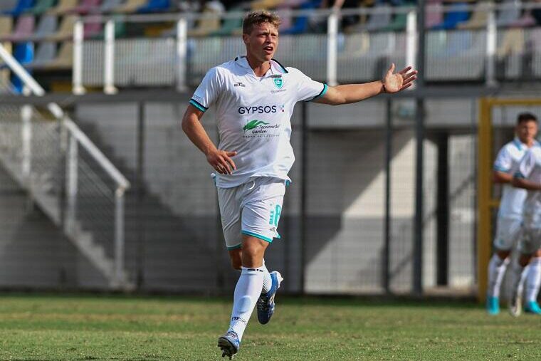 Nicola Nanni attaccante dell'Olbia | Foto Olbia Calcio