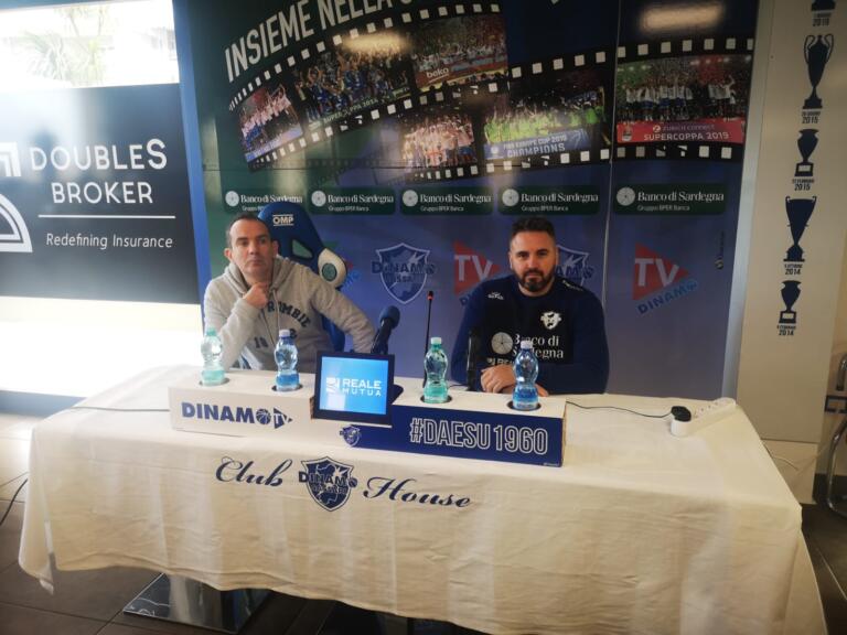 Claudio Spanu, capitano della Dinamo Lab durante la conferenza stampa