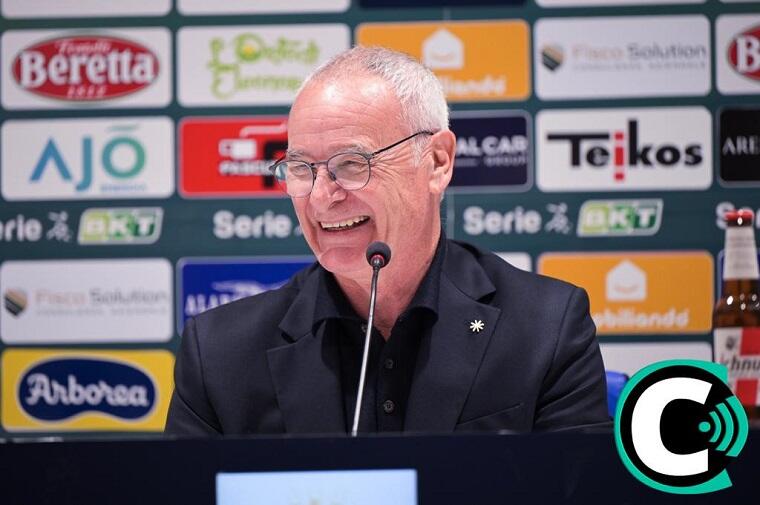 Claudio Ranieri in conferenza stampa | Foto Gianluca Zuddas