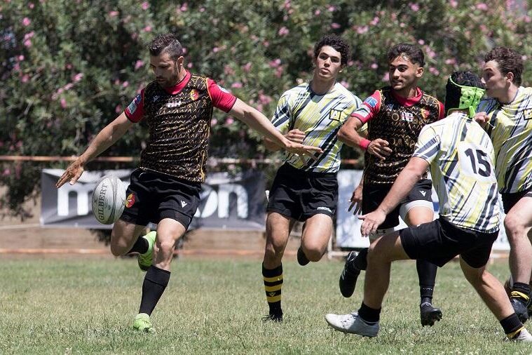 Un'azione di Garau del Rugby Capoterra