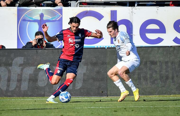 Alberto Dossena durante Cagliari-Benevento | Foto Luigi Canu