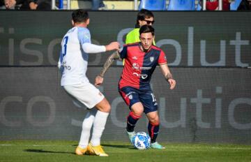 Vincenzo Millico durante Cagliari-Benevento | Foto Luigi Canu