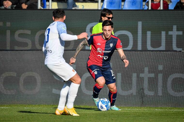 Vincenzo Millico durante Cagliari-Benevento | Foto Luigi Canu