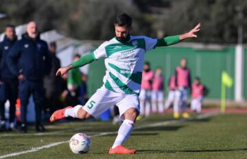 Federico Bonu durante Arzachena - Pomezia | Foto Emanuele Perrone - Arzachena Costa Smeralda