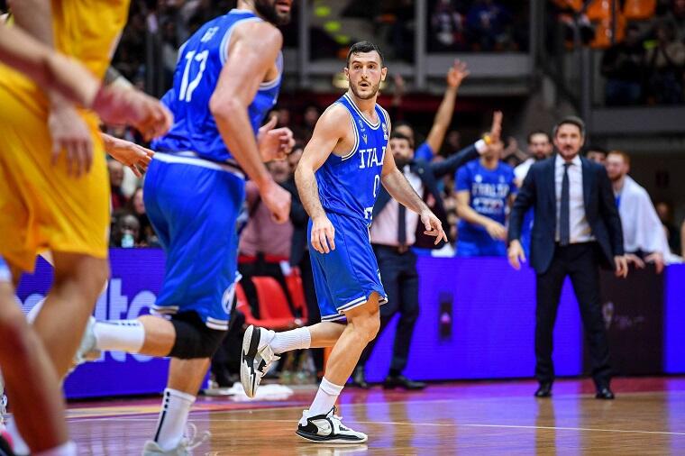Marco Spissu in Italia-Ucraina | Foto Italbasket