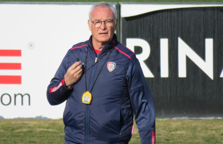 Il tecnico del Cagliari Claudio Ranieri