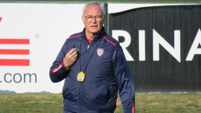 Il tecnico del Cagliari Claudio Ranieri