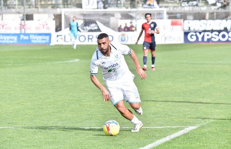 Daniele Ragatzu durante Olbia-Torres | Foto Alessandro Sanna