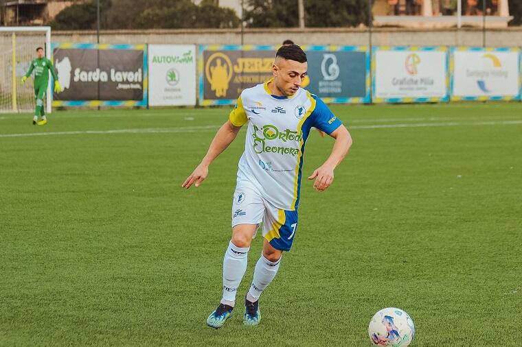 Alessandro Cadau in Cos-Casertana della passata stagione | Foto Costa Orientale Sarda