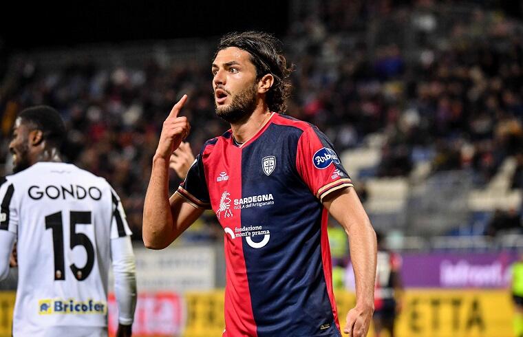 Alberto Dossena durante Cagliari-Ascoli | Foto Luigi Canu