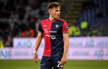 Nik Prelec durante Cagliari-Ascoli | Foto Luigi Canu