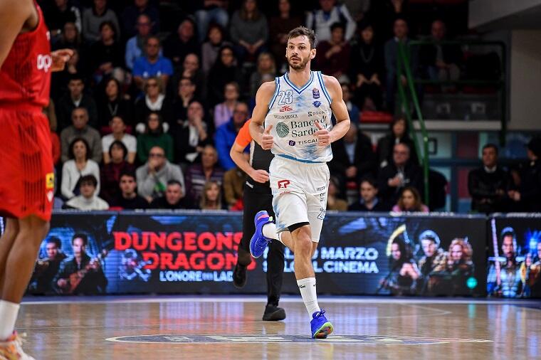 Tommaso Raspino durante Banco di Sardegna Dinamo Sassari - Openjobmetis Varese | Foto Luigi Canu