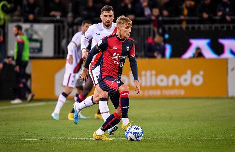 Christos Kourfalidis durante Cagliari-Genoa | Foto Luigi Canu