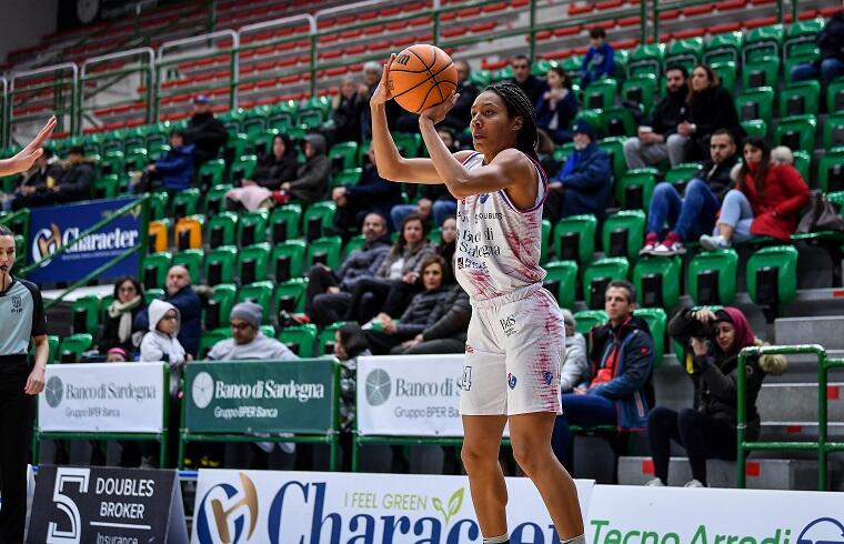 Samantha Thomas durante Dinamo Banco di Sardegna Sassari - Umana Reyer Venezia | Foto L.Canu / Ciamillo-Castoria