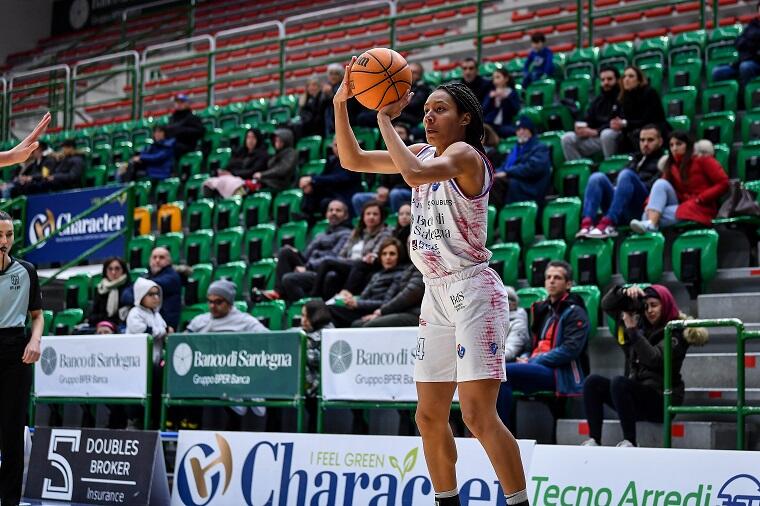 Samantha Thomas durante Dinamo Banco di Sardegna Sassari - Umana Reyer Venezia | Foto L.Canu / Ciamillo-Castoria