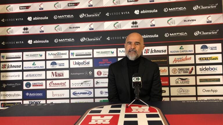 Max Canzi nella sala stampa del Vanni Sanna