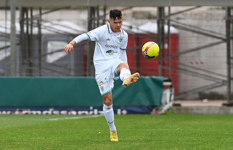 Christian Travaglini, con la maglia dell'Olbia | Foto Olbia Calcio/Sandro Giordano