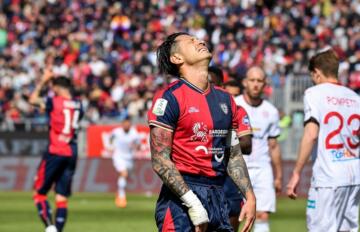 Gianluca Lapadula durante Cagliari-Sudtirol | Foto Luigi Canu