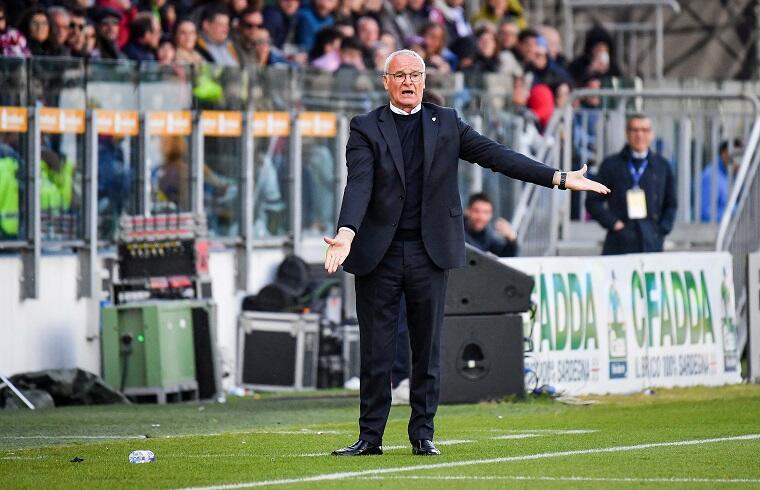 Claudio Ranieri durante Cagliari-Frosinone | Foto Luigi Canu