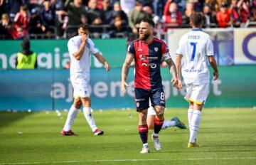 Nahitan Nandez durante Cagliari-Frosinone | Foto Luigi Canu