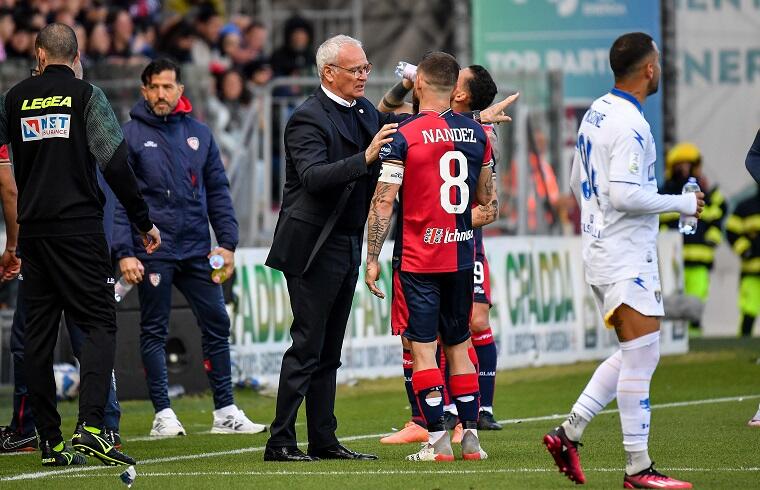 Claudio Ranieri durante la sfida Cagliari-Frosinone | Foto Luigi Canu