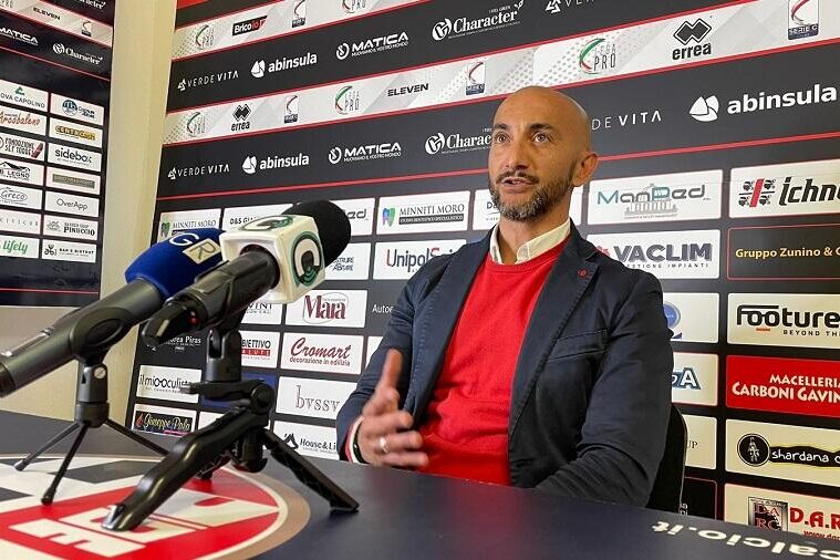 Andrea Colombino, direttore sportivo della Torres nella sala stampa del Vanni Sanna