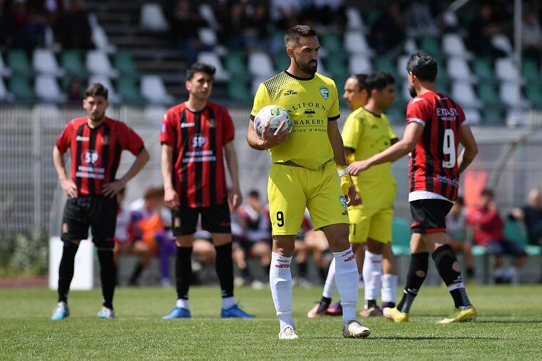 Sartor durante la sfida contro la Palmese | Foto di Emanuele Perrone