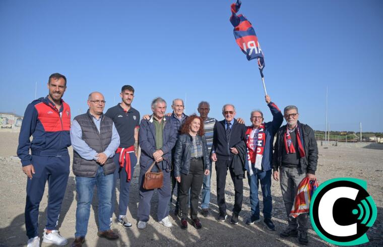 Uno scatto del pomeriggio vissuto a Sestu dalla delegazione rossoblù | Foto Gianluca Zuddas