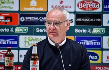 Claudio Ranieri in conferenza stampa dopo la gara con il Sudtirol | Foto Luigi Canu