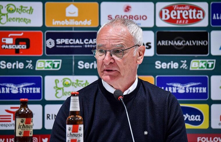 Claudio Ranieri in conferenza stampa dopo la gara con il Sudtirol | Foto Luigi Canu