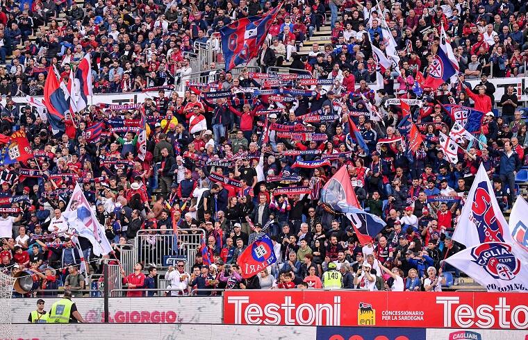 La Curva Sud dell'Unipol Domus durante Cagliari-Parma | Foto Luigi Canu