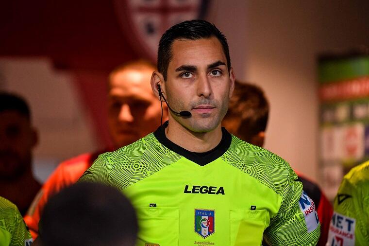 Andrea Colombo, arbitro della sfida semifinale d'andata tra Cagliari e Parma | Foto Luigi Canu