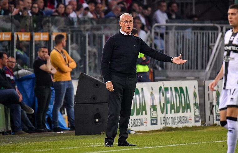 Claudio Ranieri durante la sfida d'andata playoff tra Cagliari e Parma | Foto Luigi Canu