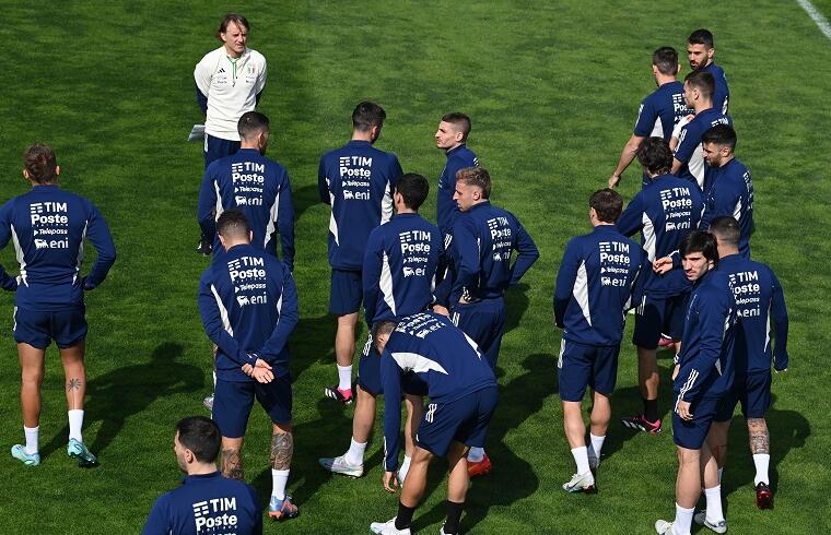 Una fase di allenamento della Nazionale nell'ultimo ritiro azzurro | Foto Figc/Villa