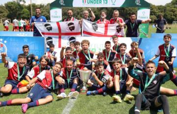 L'esultanza dell'Under 13 Alghero | Foto Alghero Calcio